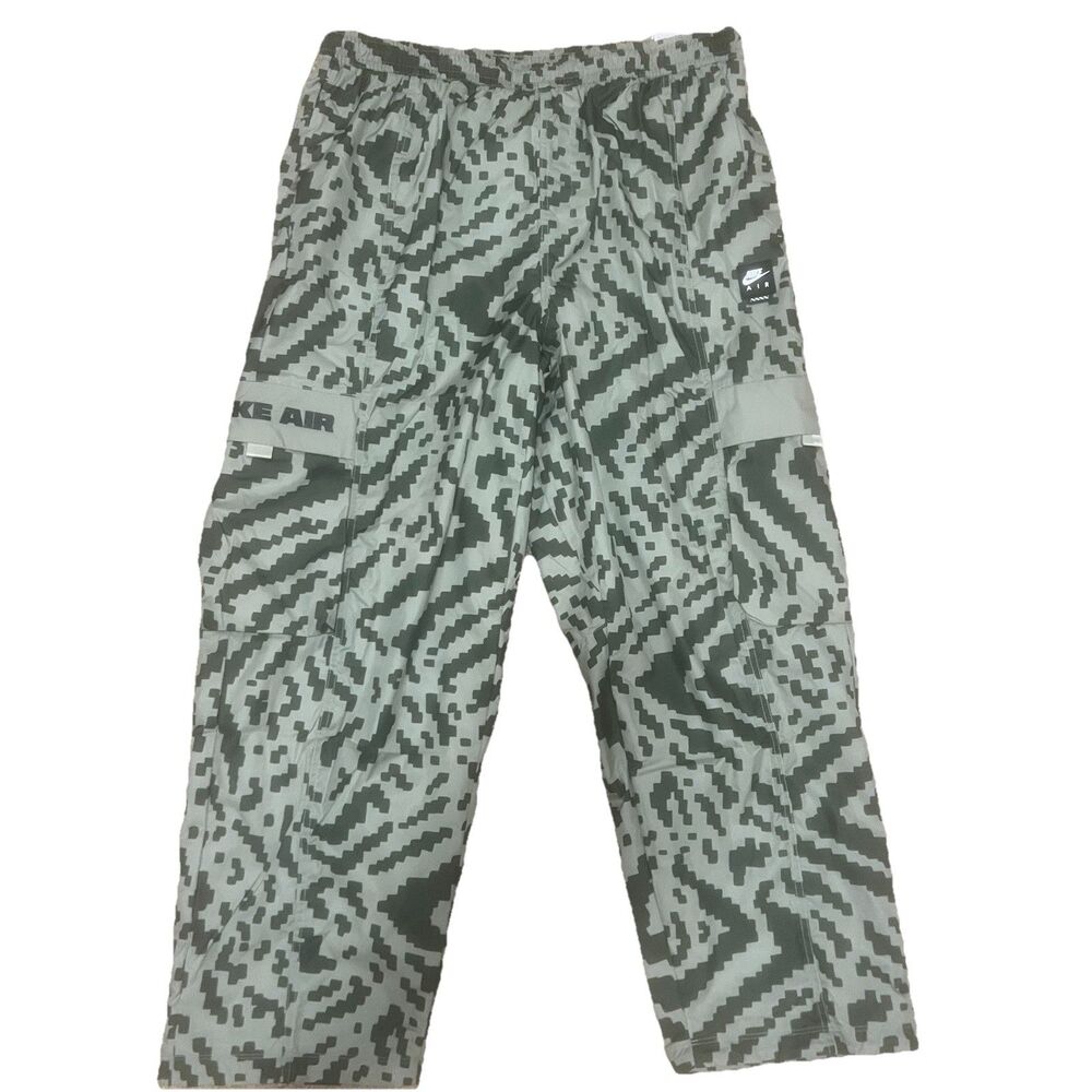 Nike Air Woven Cargo Track Pants Trousers Straight Leg Camo Green X-Large HQ9468